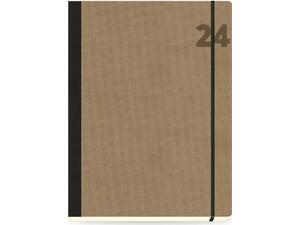 Ημερολόγιο εβδομαδιαίο The Writing Fields Adventure 3070 19x25cm 2024 με λάστιχο flexbook ανάγλυφο εξώφυλλο Camel